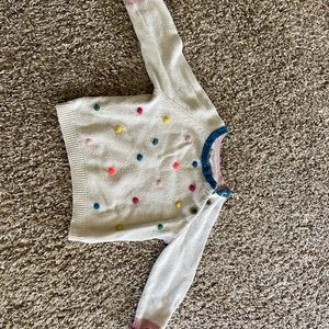 Baby Boden Pom Pom sweater 6-12 mos